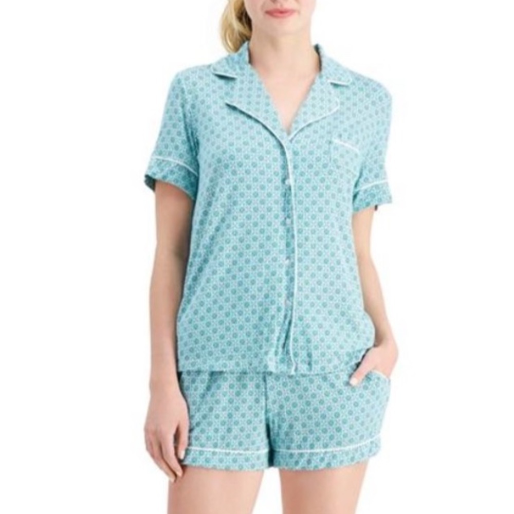 Alfani Tile Print Pajama PJ Top